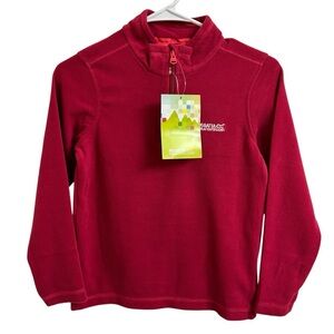 Regatta Great Outdoors Kids Size 9/10 Hot Shot II Half Zip Fleece Pullover Red
